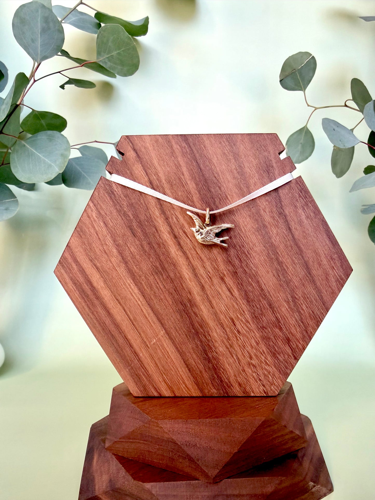 Yellow Gold Swallow Pendant