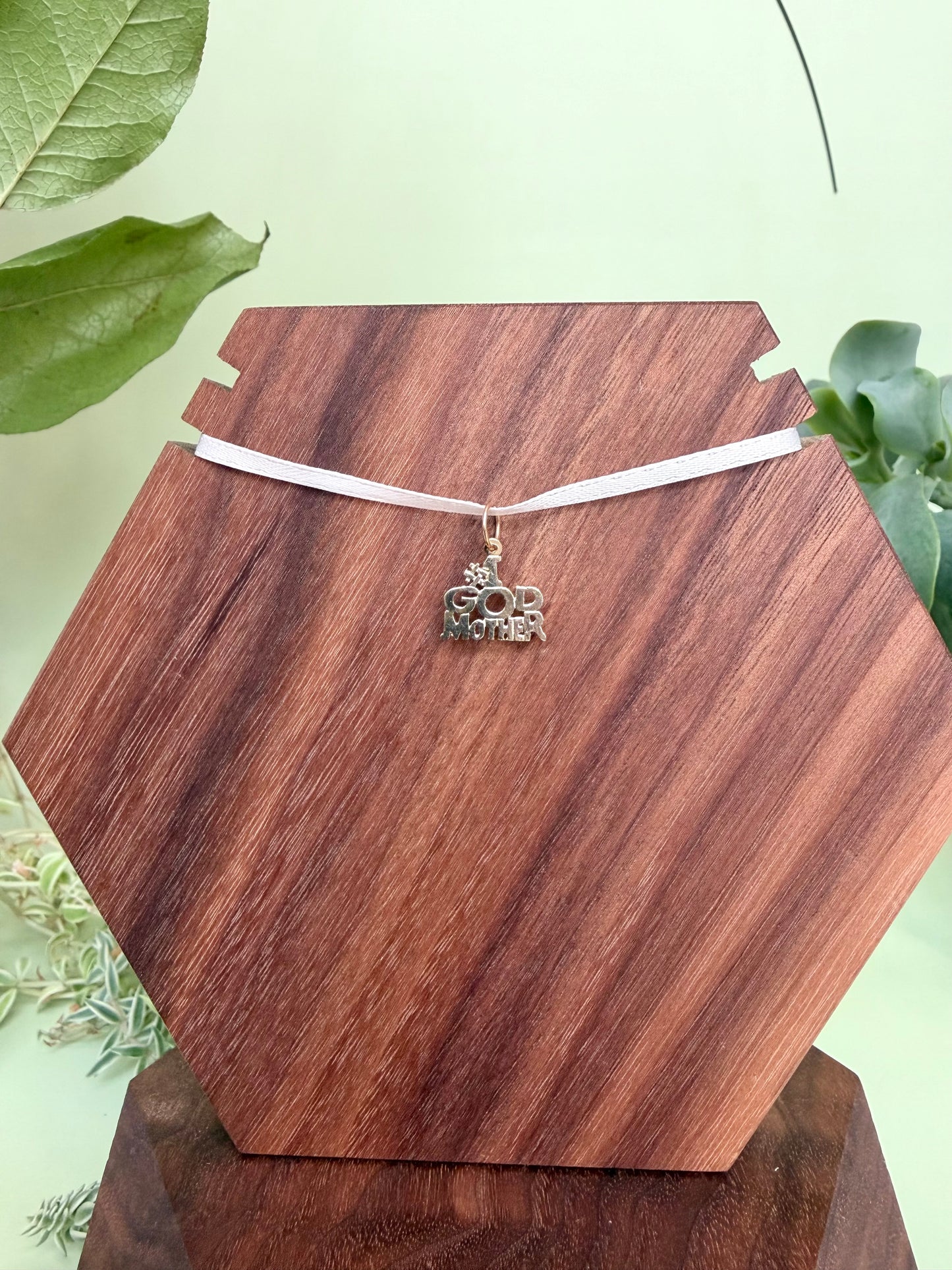 #1 Godmother pendant charm in 14kt yellow gold
