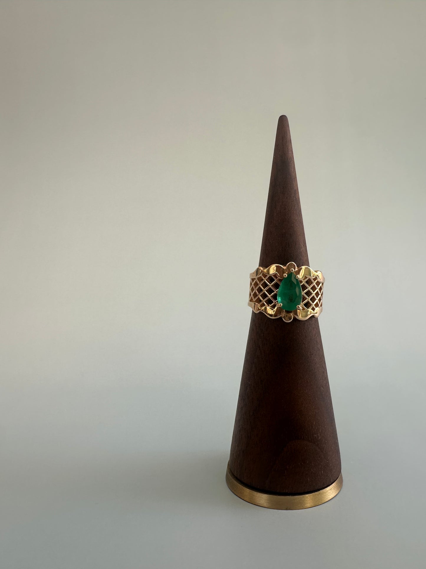 Pear Cut Emerald Ring