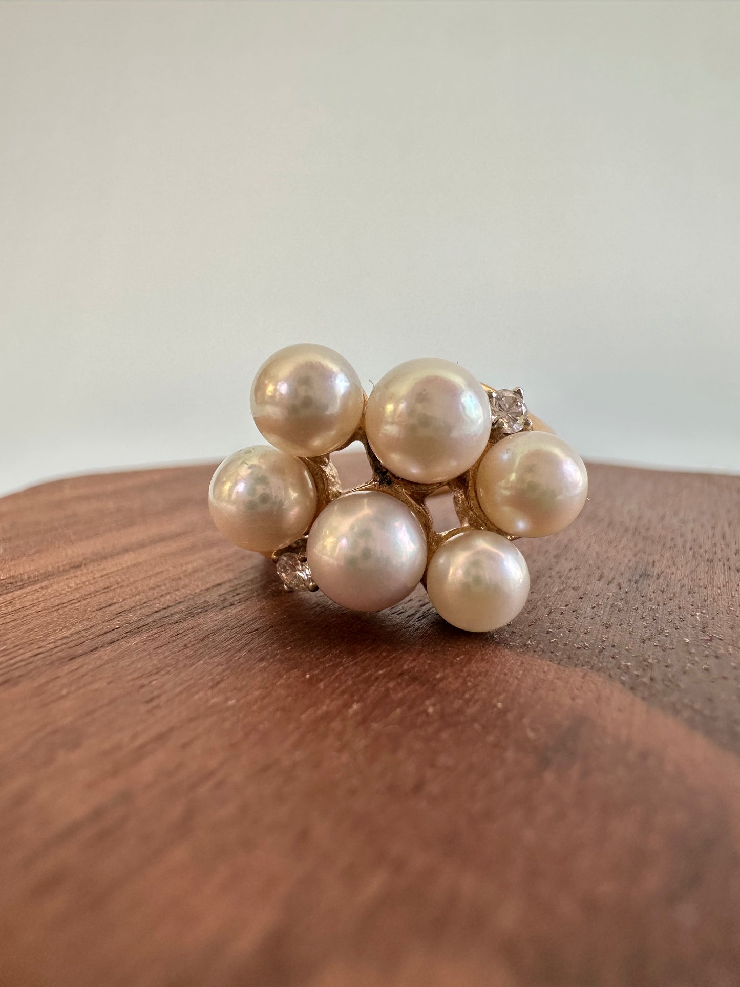 Pearl Cluster Ring