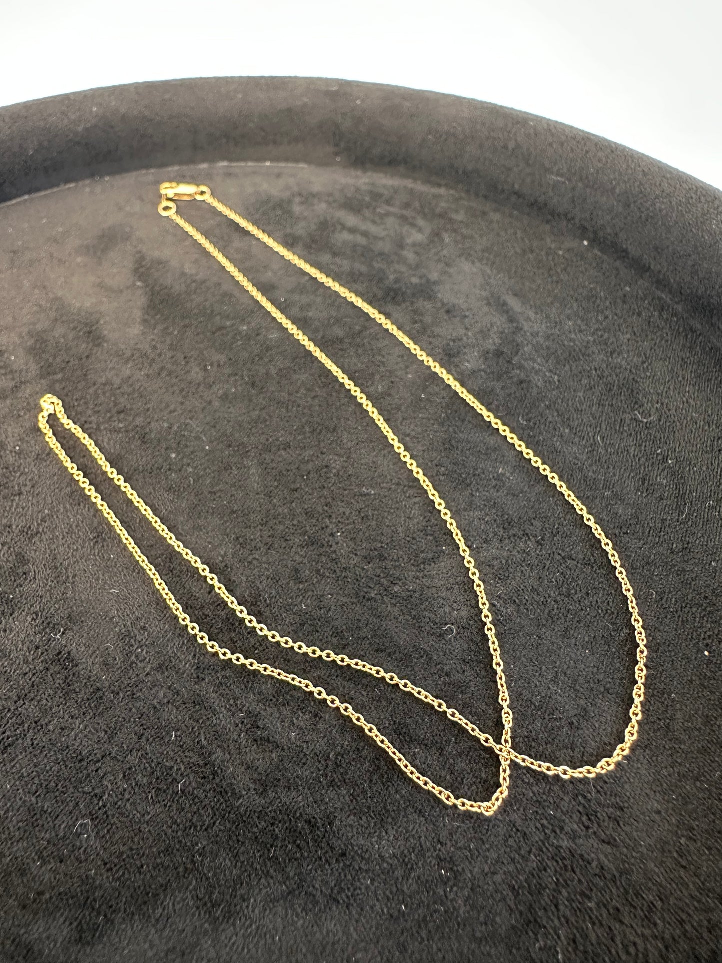 14kt Yellow Gold 1mm Cable Chain