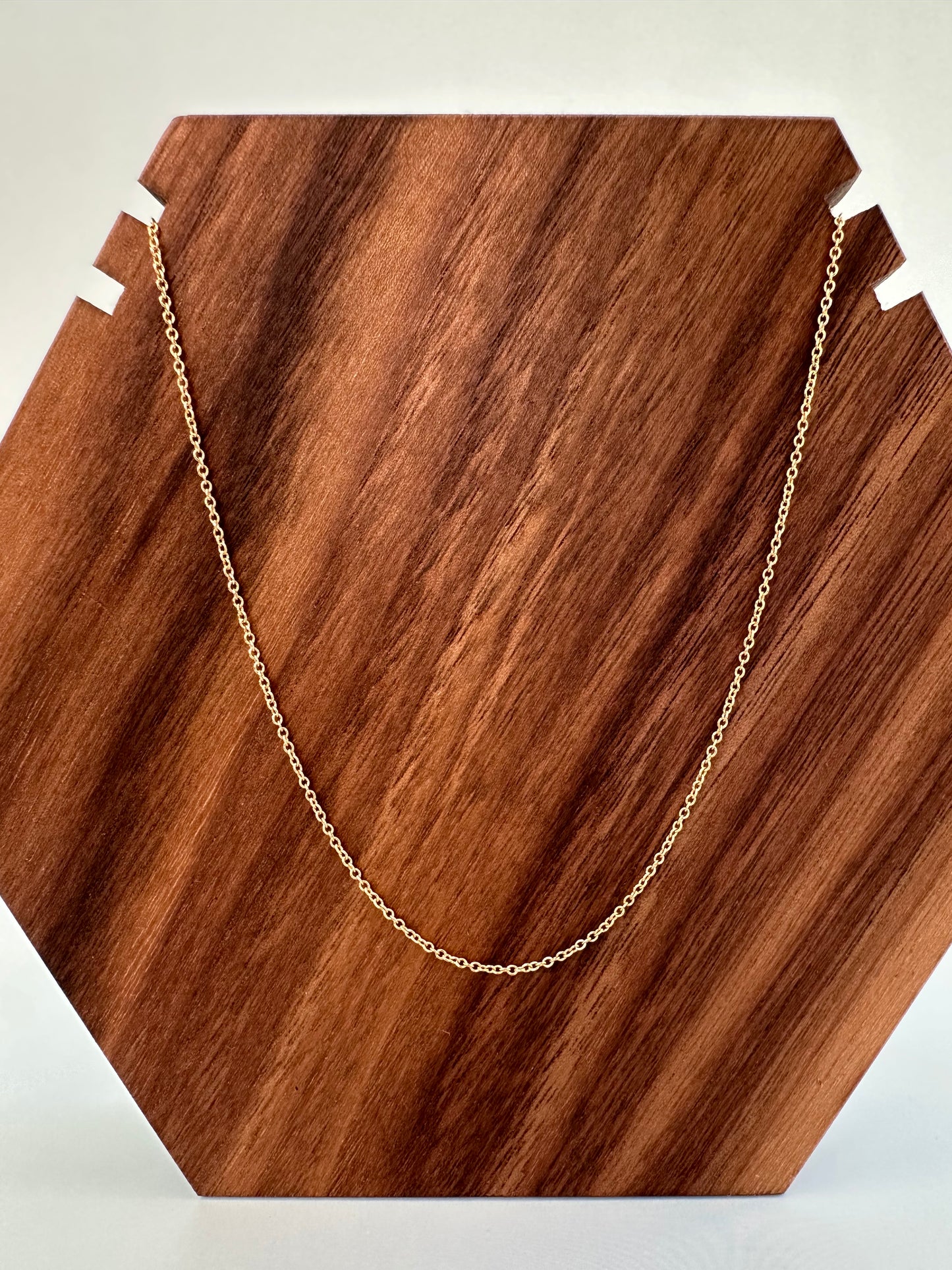 14kt Yellow Gold 1mm Cable Chain