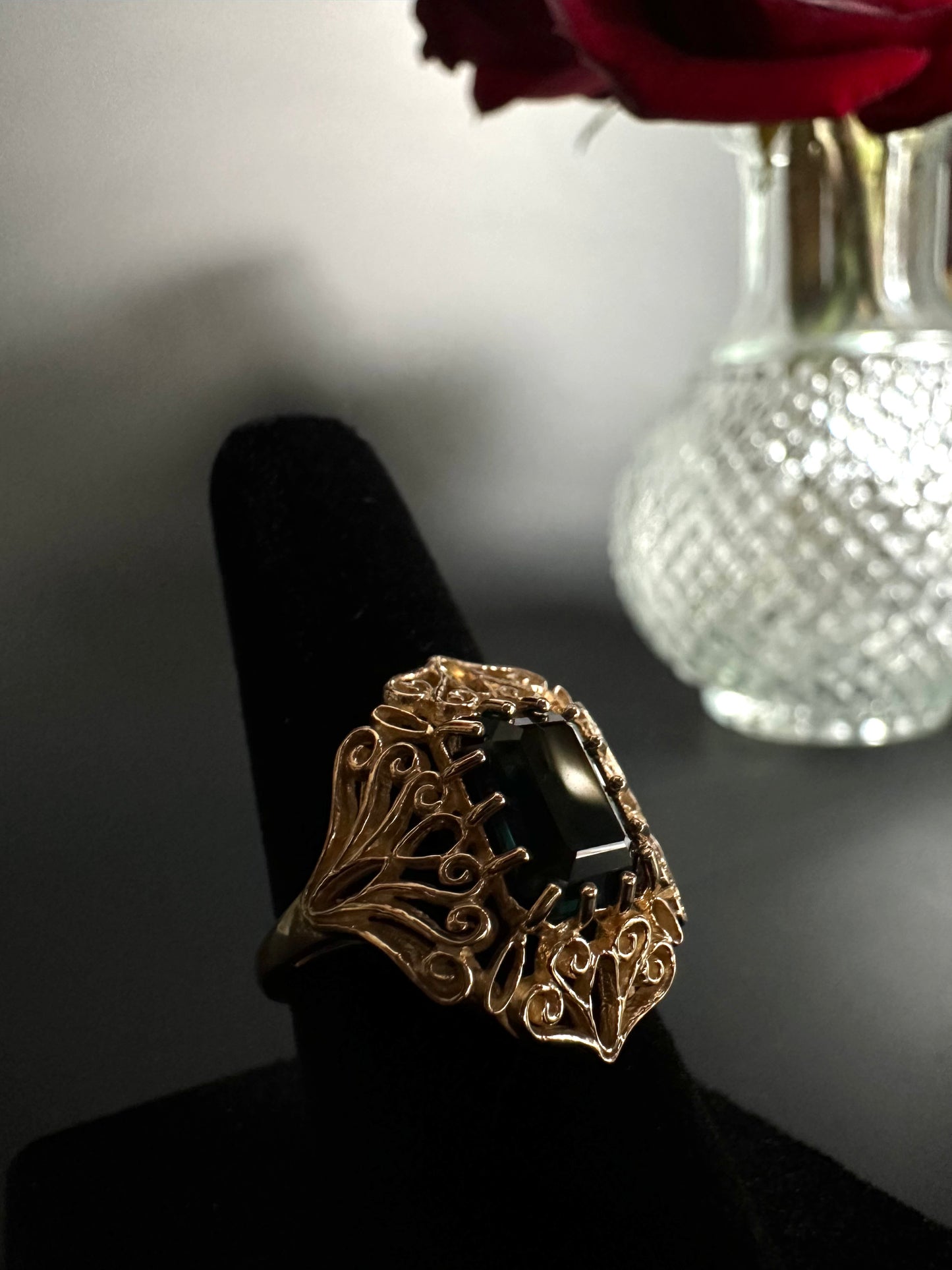 Vintage Green Tourmaline Ring
