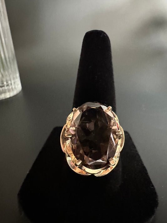 Smoky Quartz Statement Ring