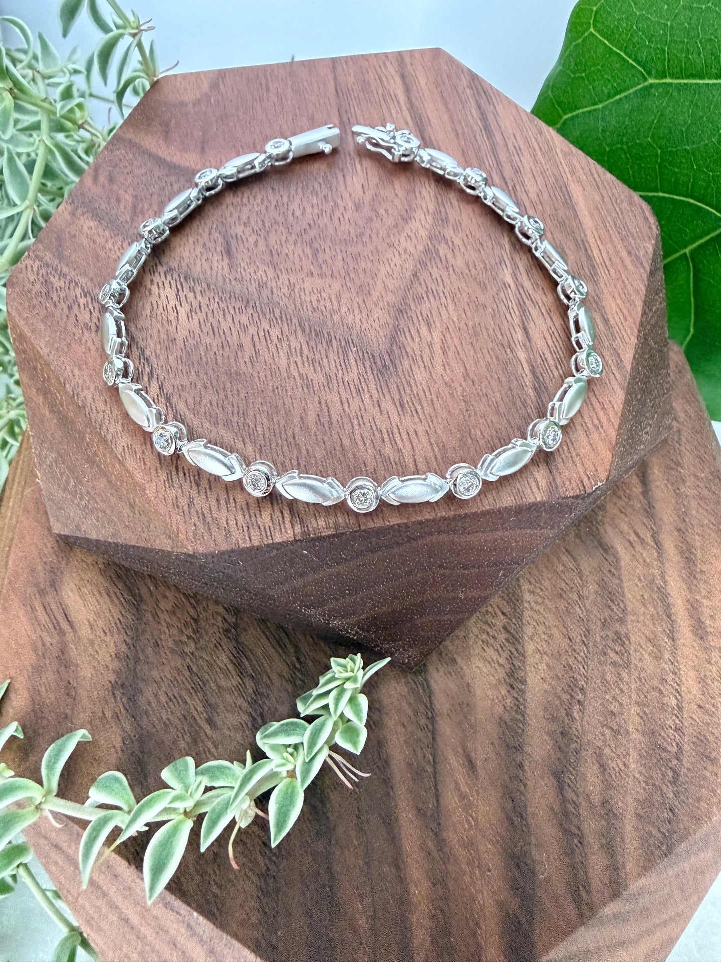 Diamond Station Tennis Bracelet