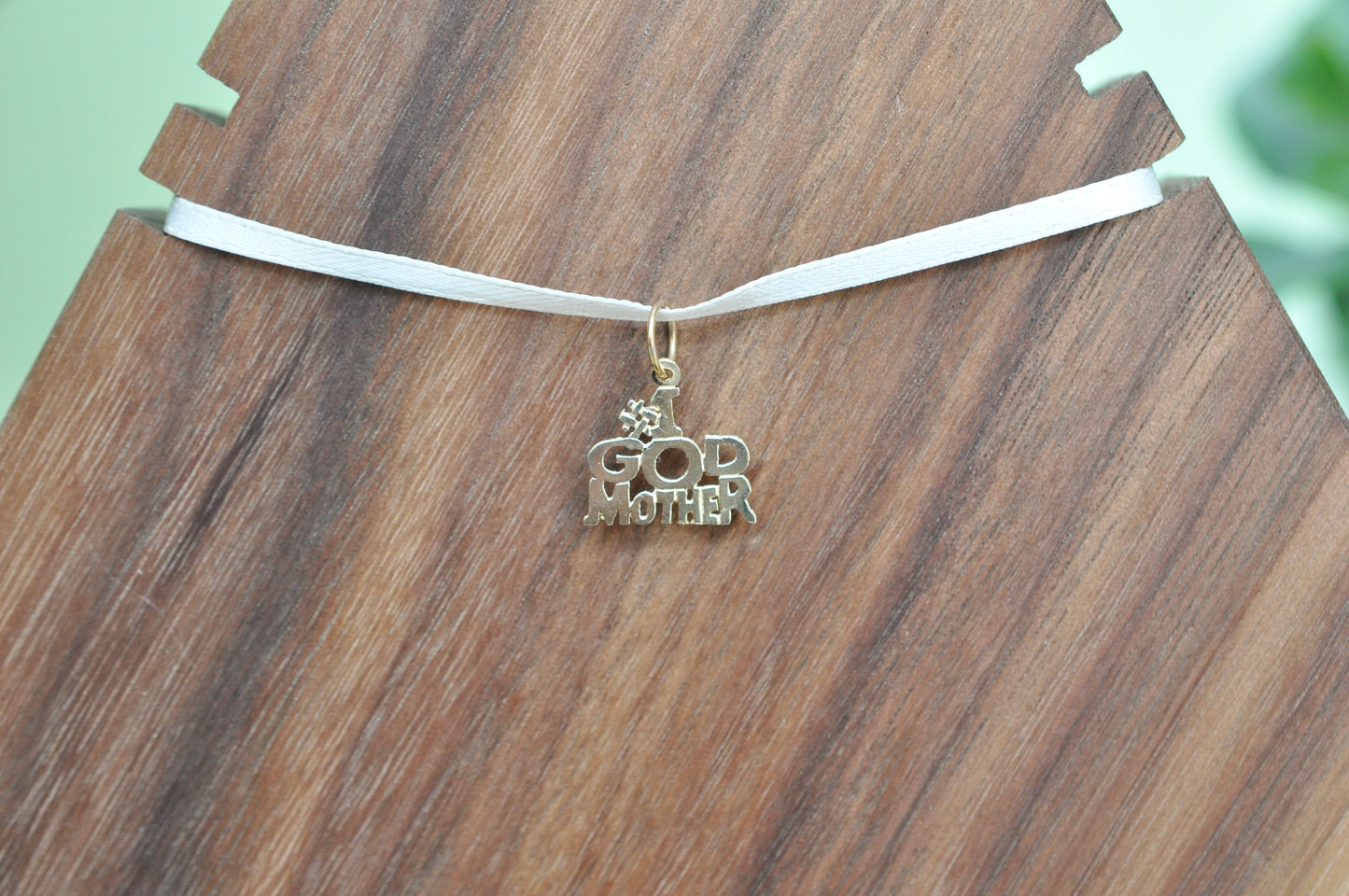 #1 Godmother pendant charm in 14kt yellow gold 