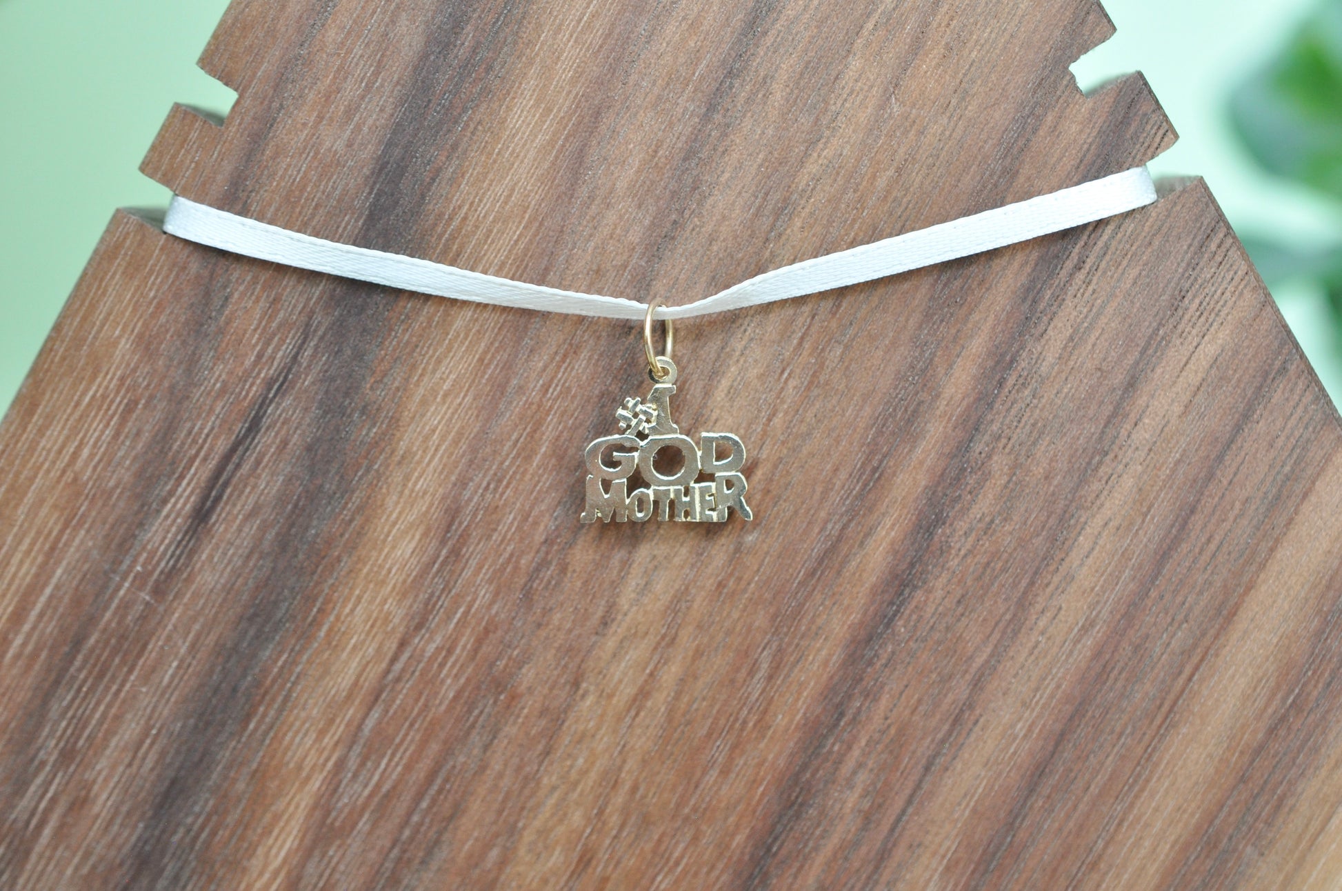 #1 Godmother pendant charm in 14kt yellow gold 