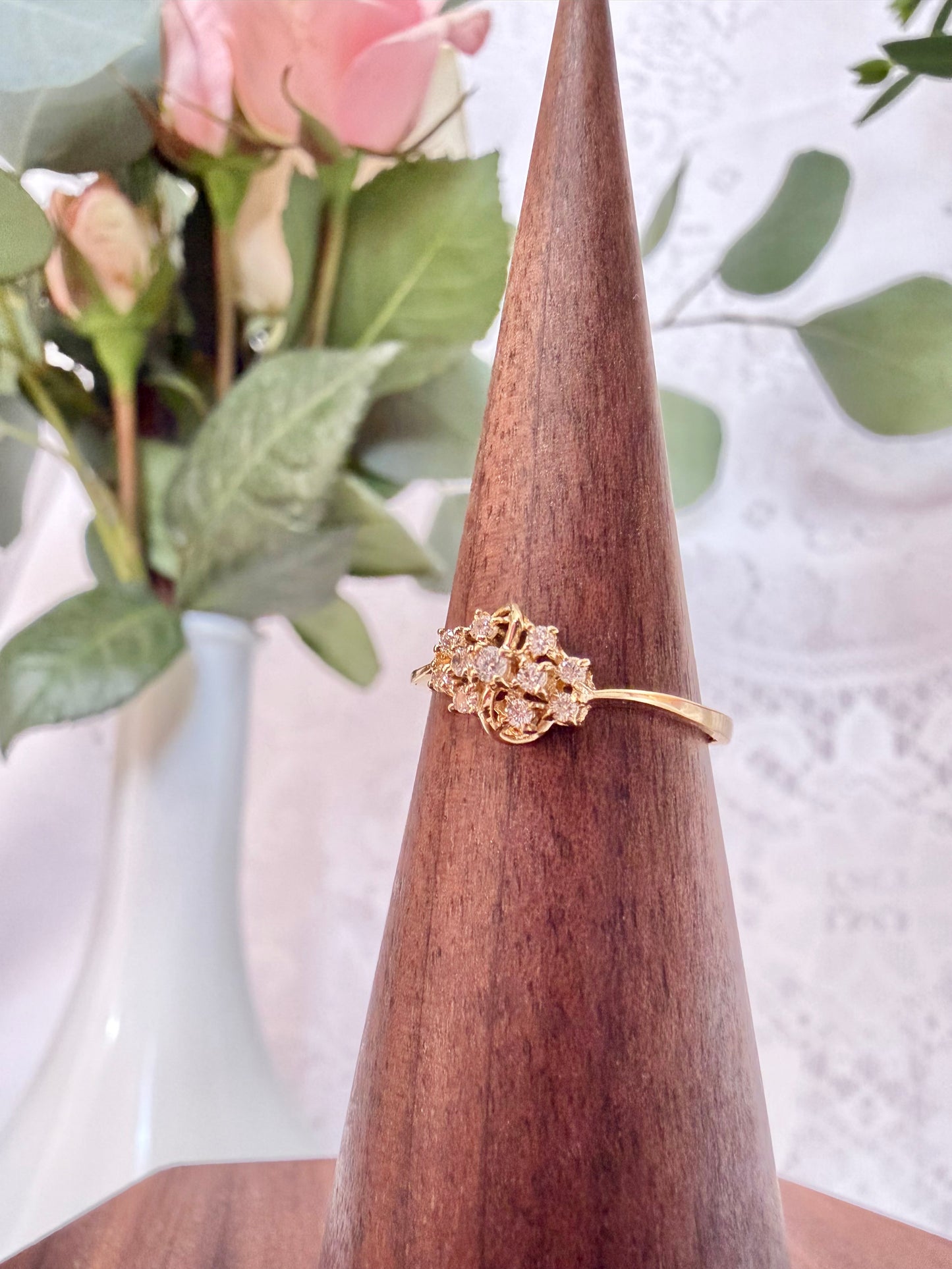 Diamond Cluster Ring