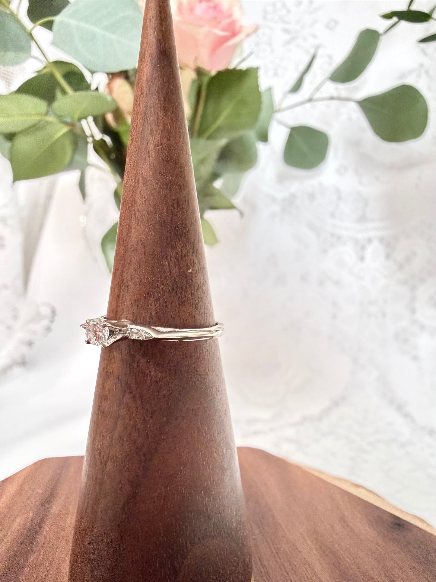 Vintage Style Diamond Solitaire Ring