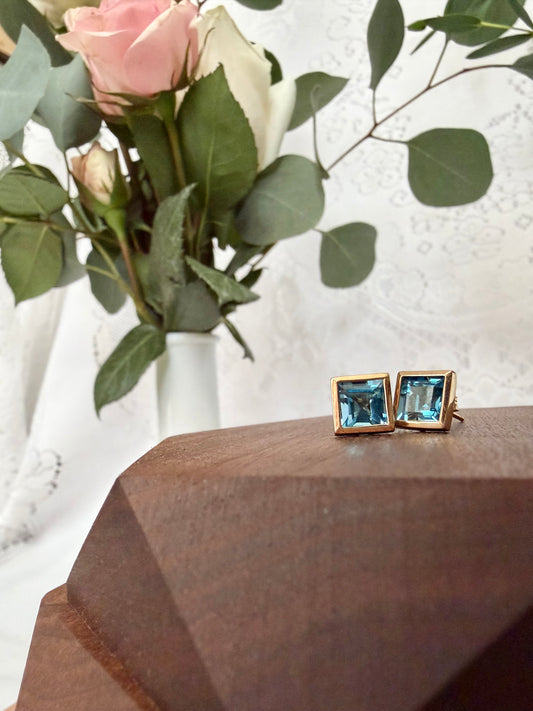 Blue Topaz Earrings
