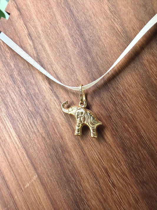 Yellow Gold Elephant Pendant
