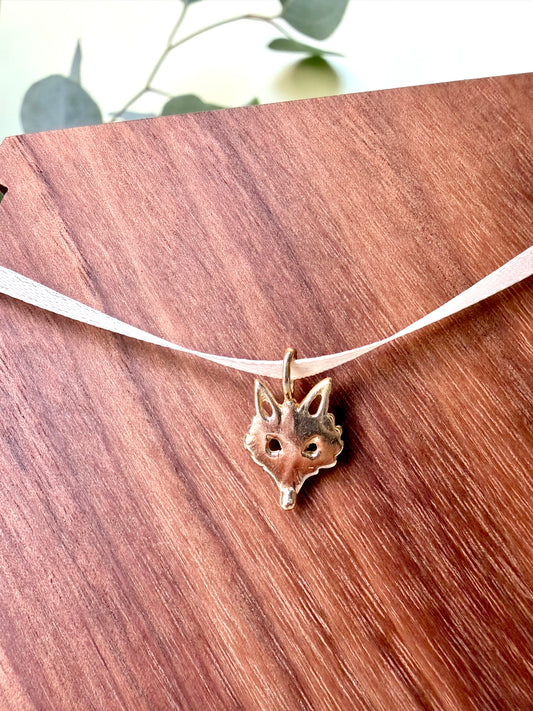 Yellow Gold Fox Pendant