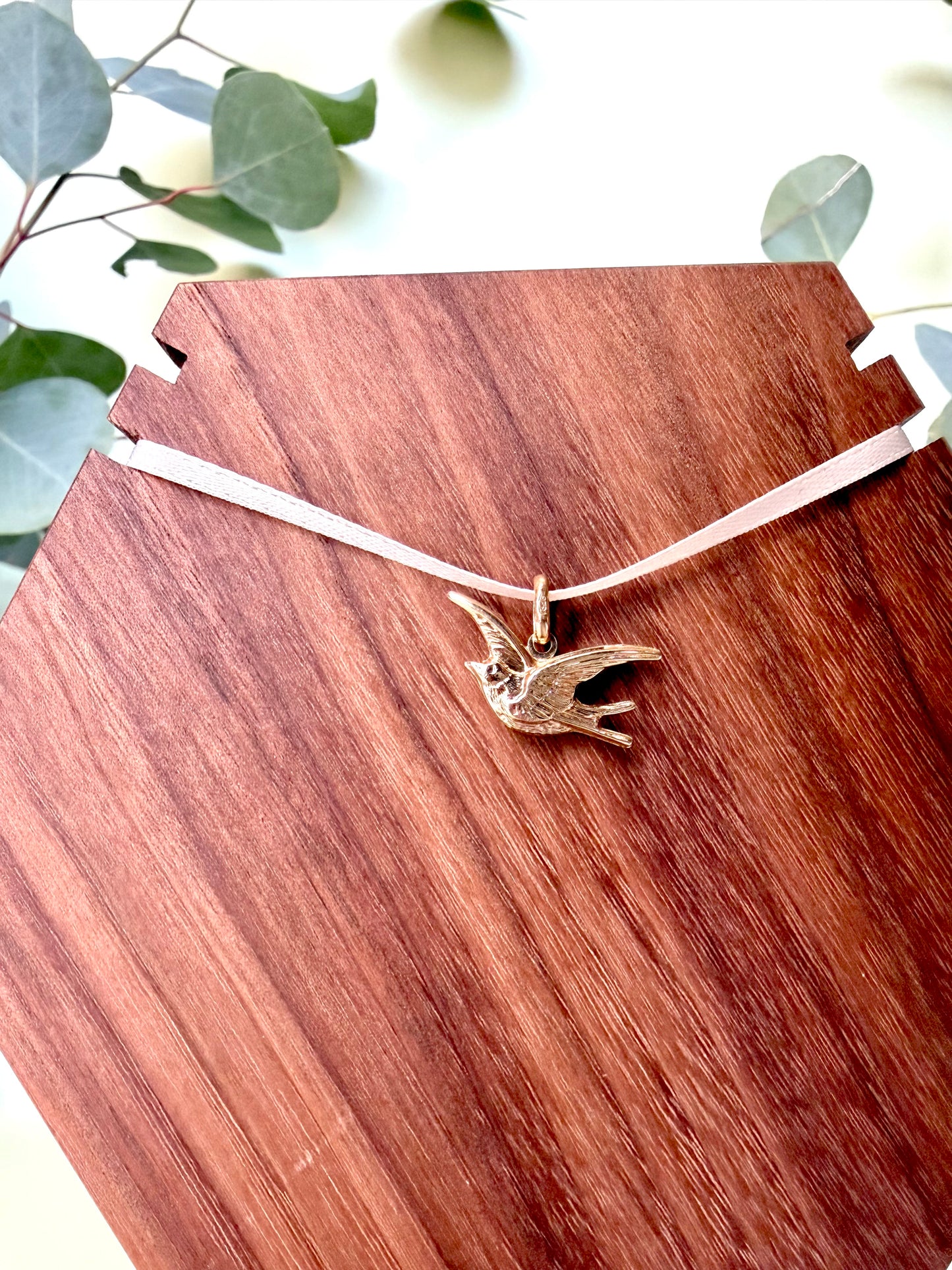 Yellow Gold Swallow Pendant