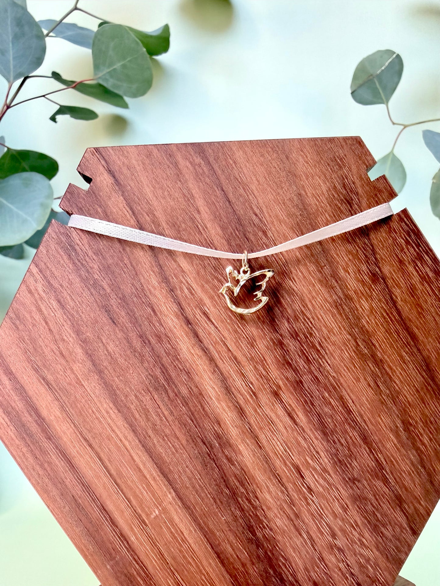 Yellow Gold Bird of Peace Pendant
