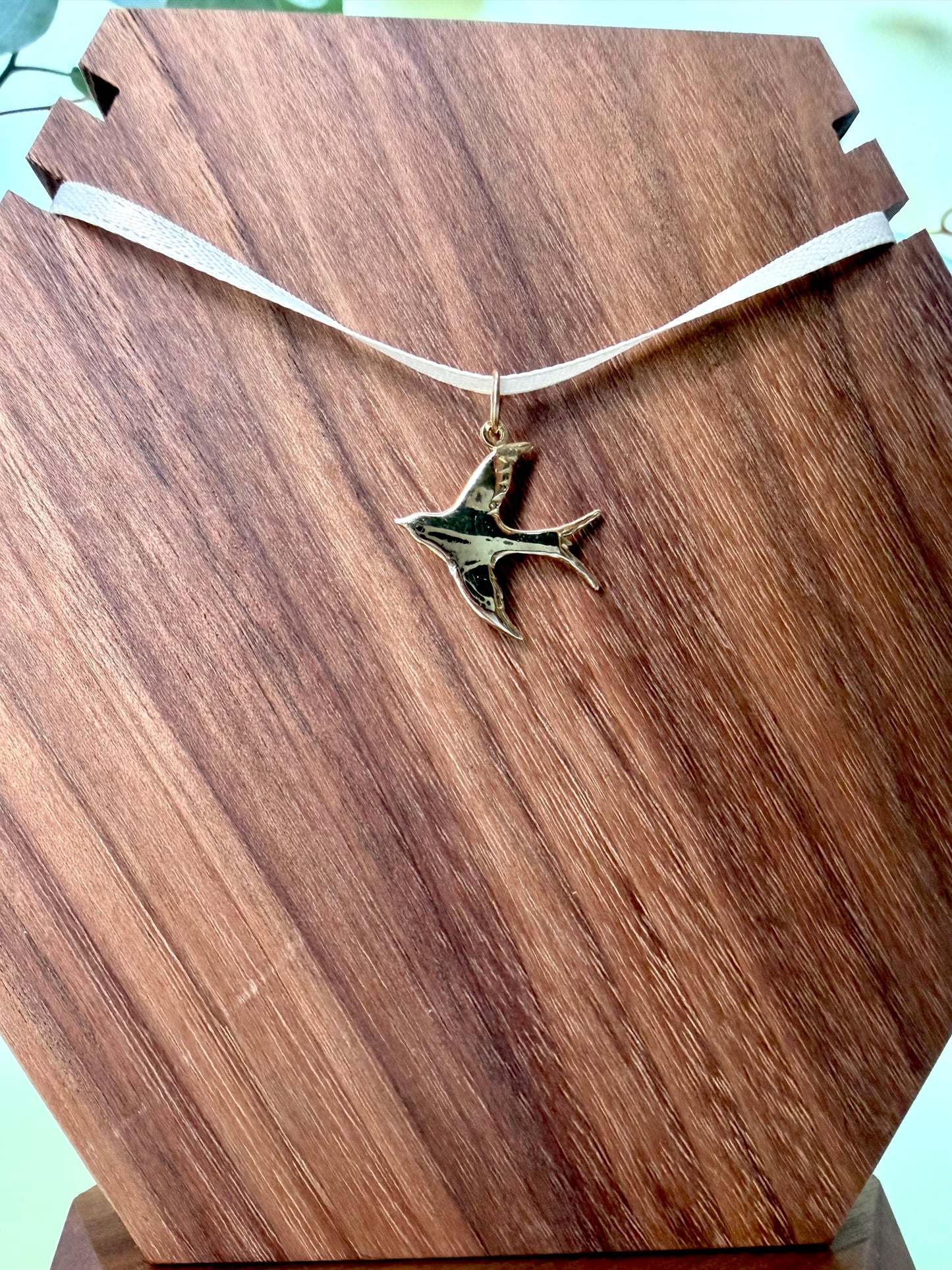 Yellow Gold Flying Bird Pendant