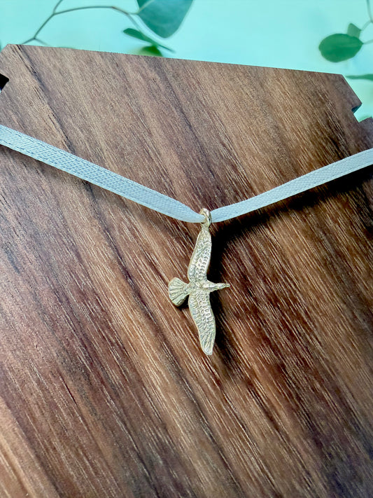Yellow Gold Soaring Bird Pendant