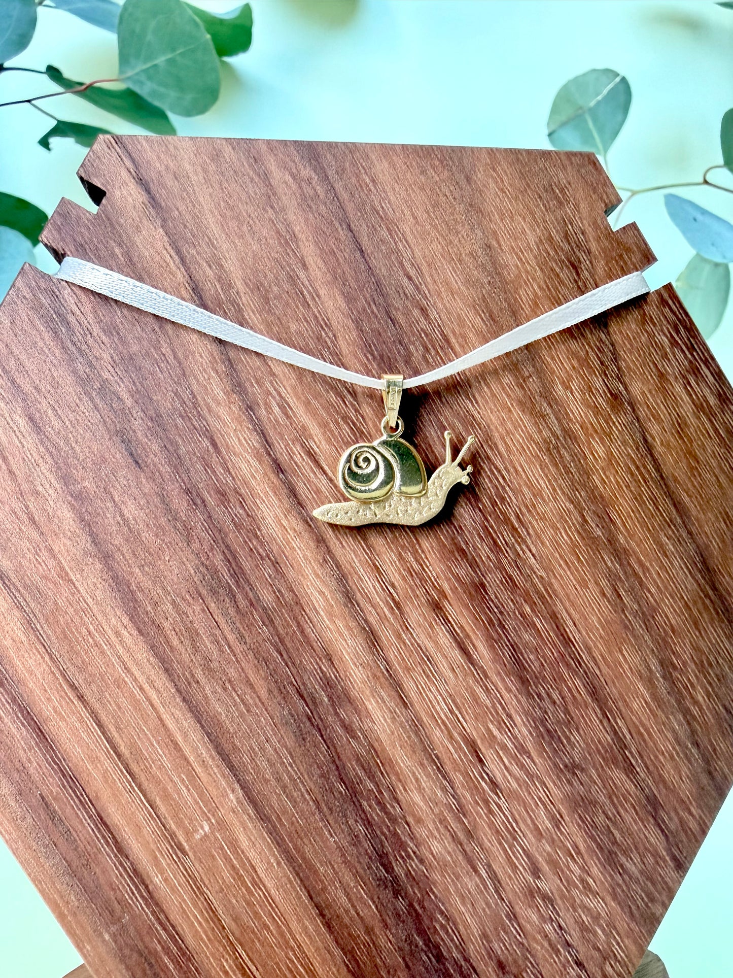 Yellow Gold Snail Pendant