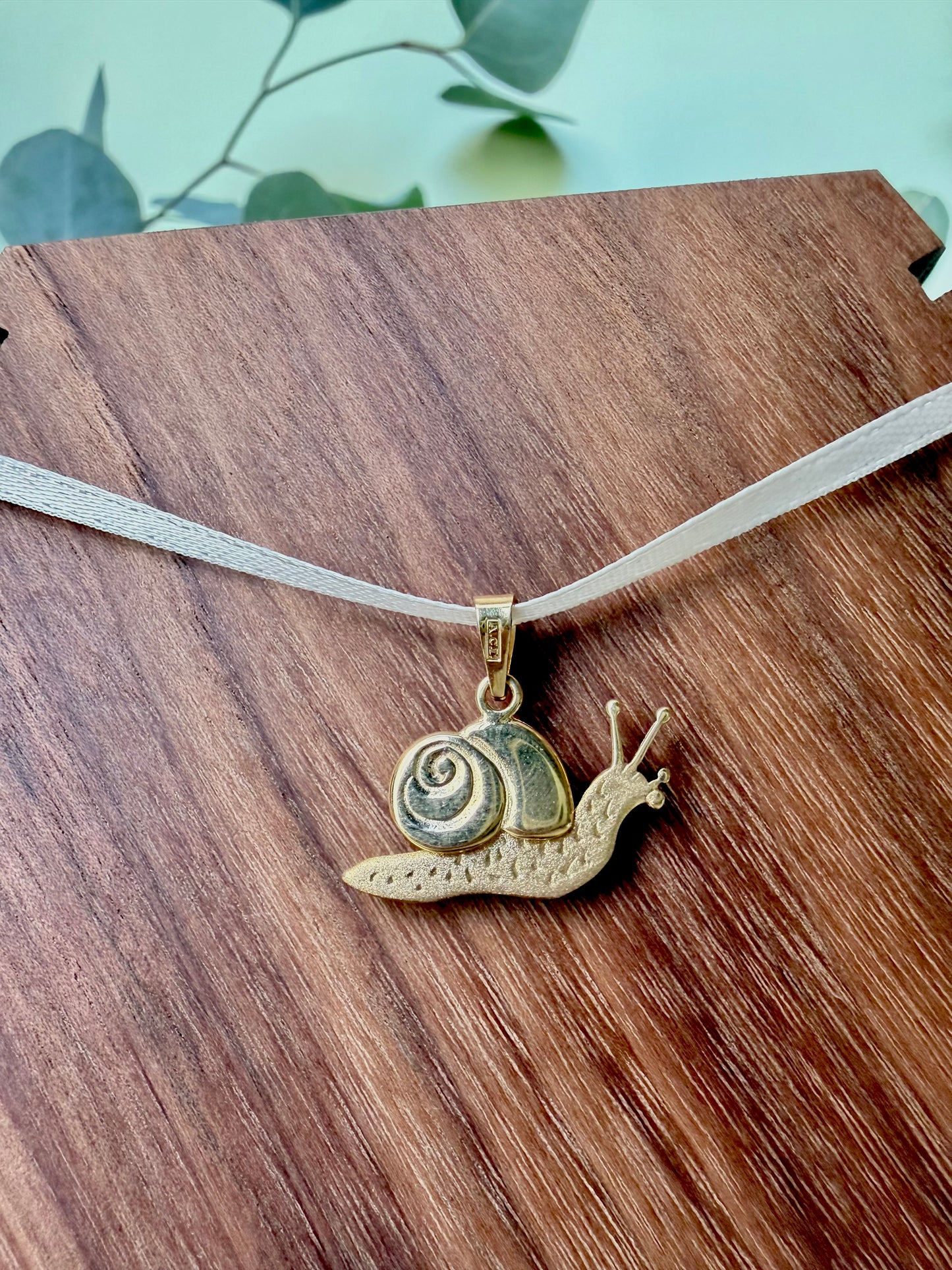 Yellow Gold Snail Pendant