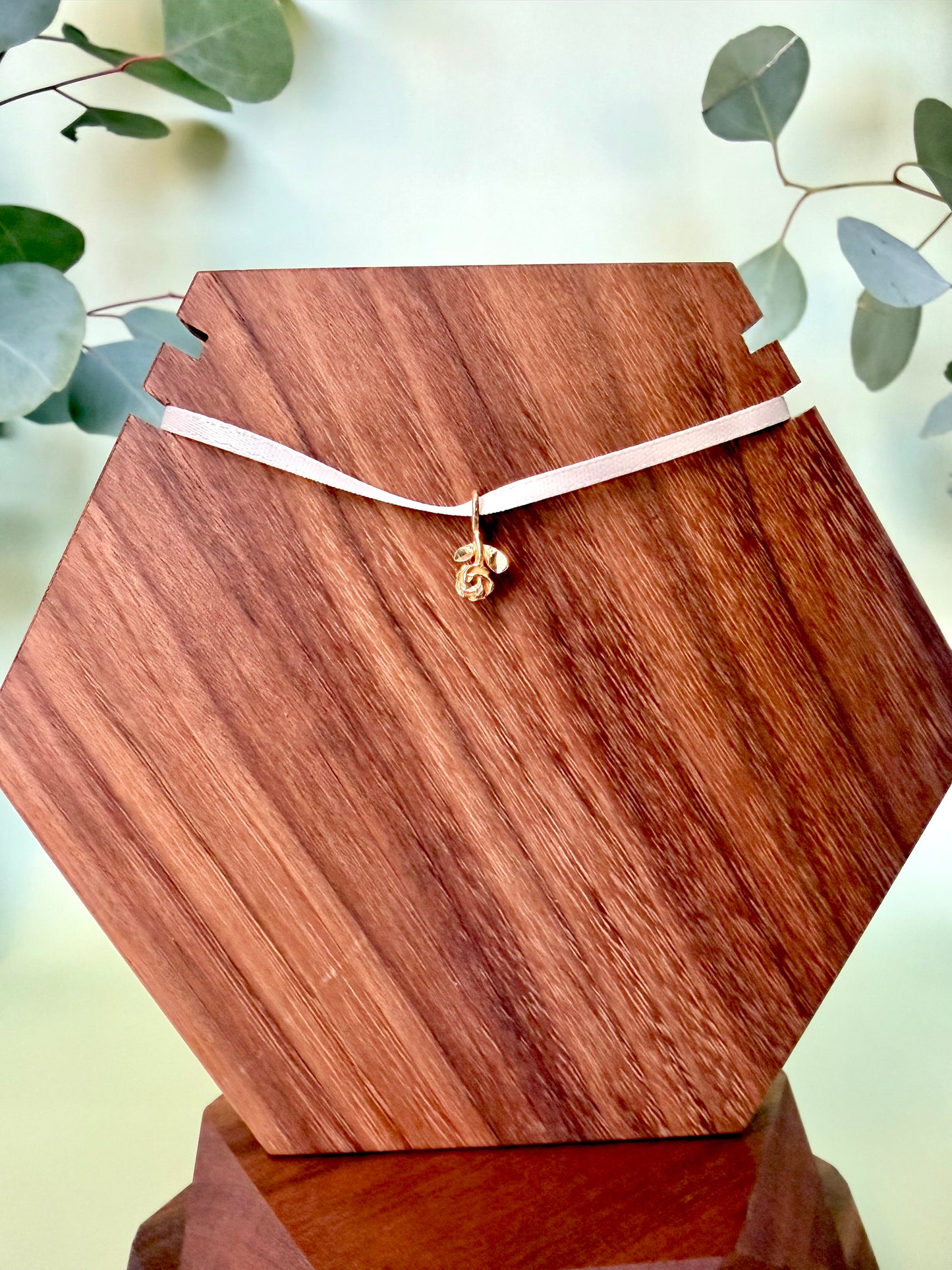 Yellow Gold Small Rose Pendant
