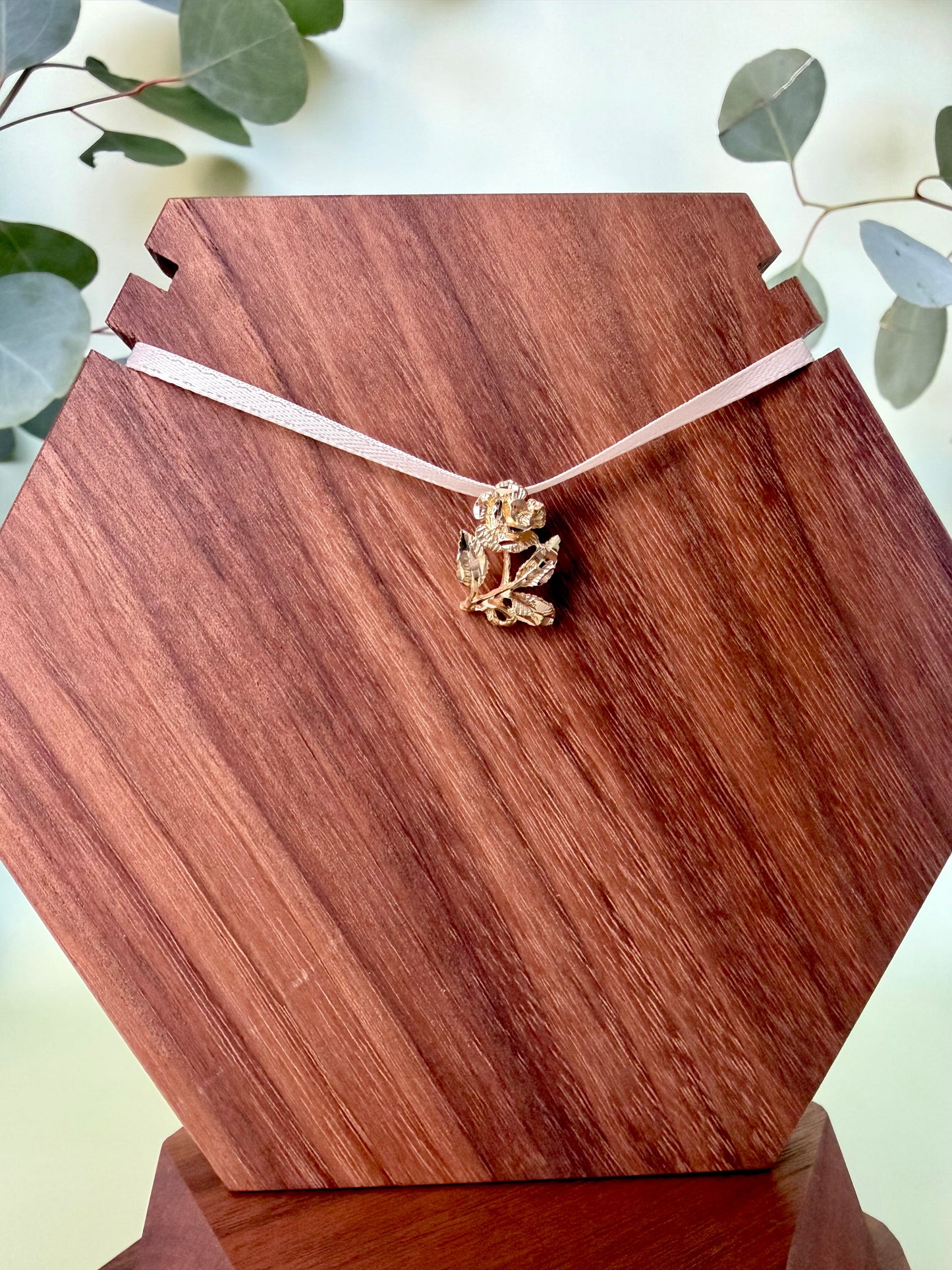Yellow Gold Rose Pendant