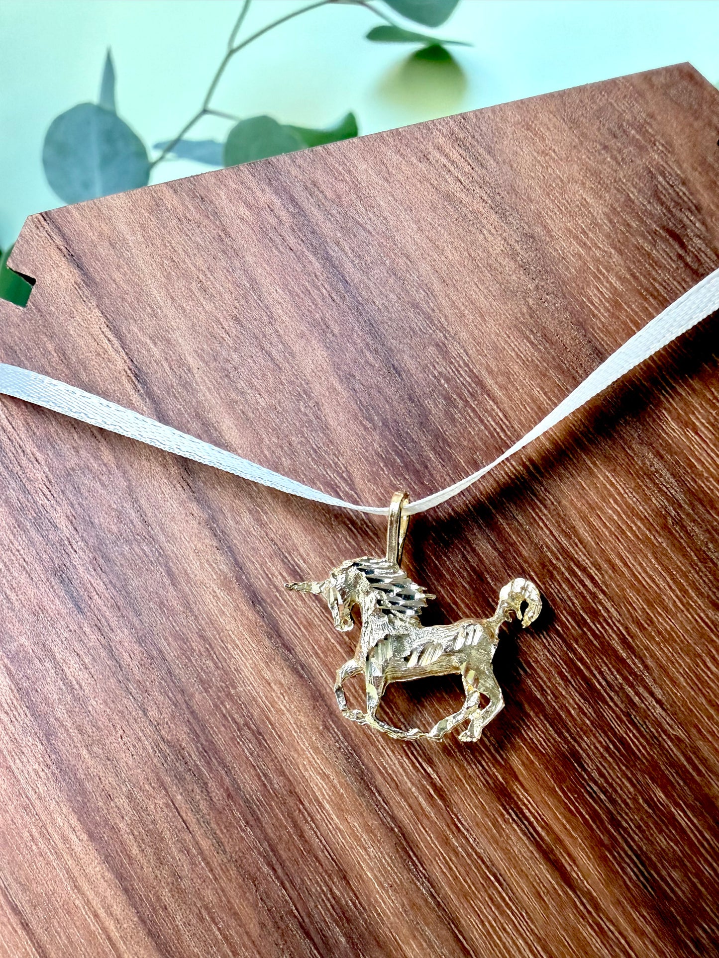 Yellow Gold Unicorn Pendant