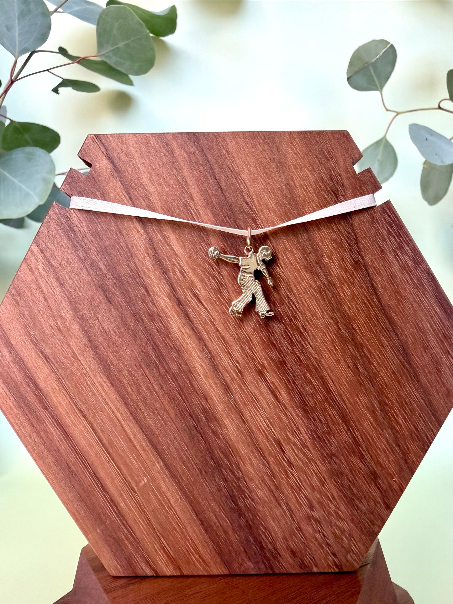 Vintage Yellow Gold Male Bowler Pendant