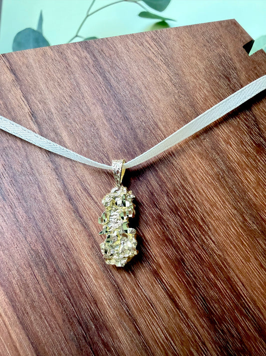 10kt Yellow Gold Nugget Pendant