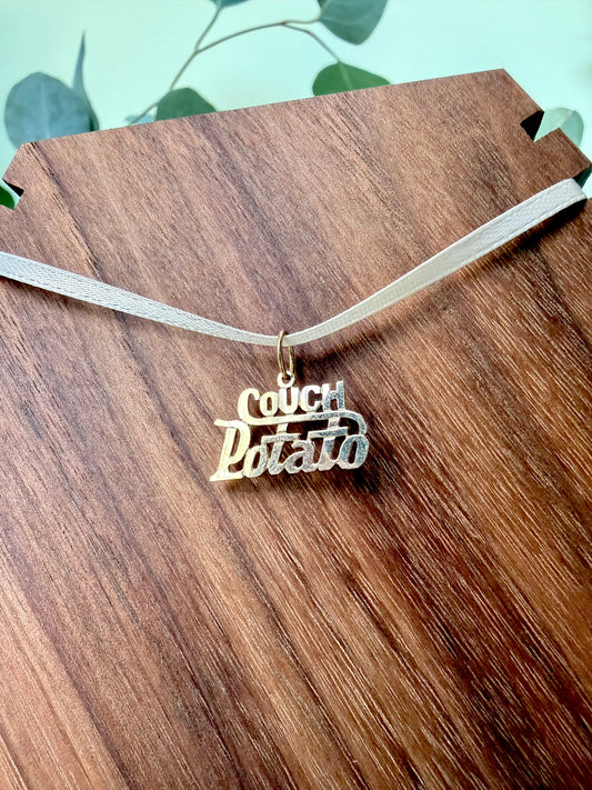 Couch Potato Pendant in Yellow Gold