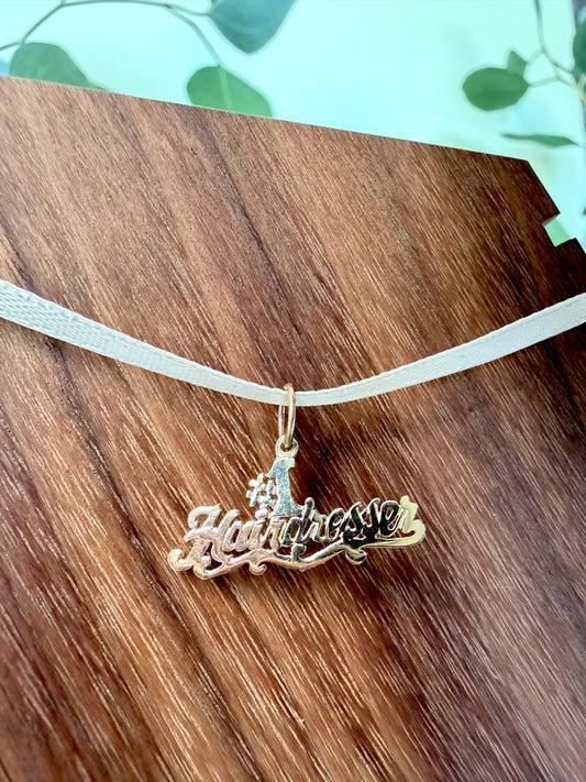Yellow Gold #1 Hairdresser Pendant