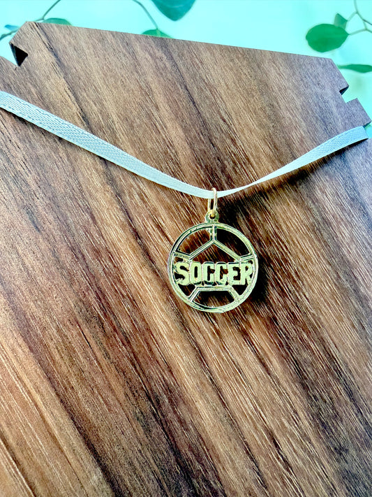 Yellow Gold Soccer Pendant