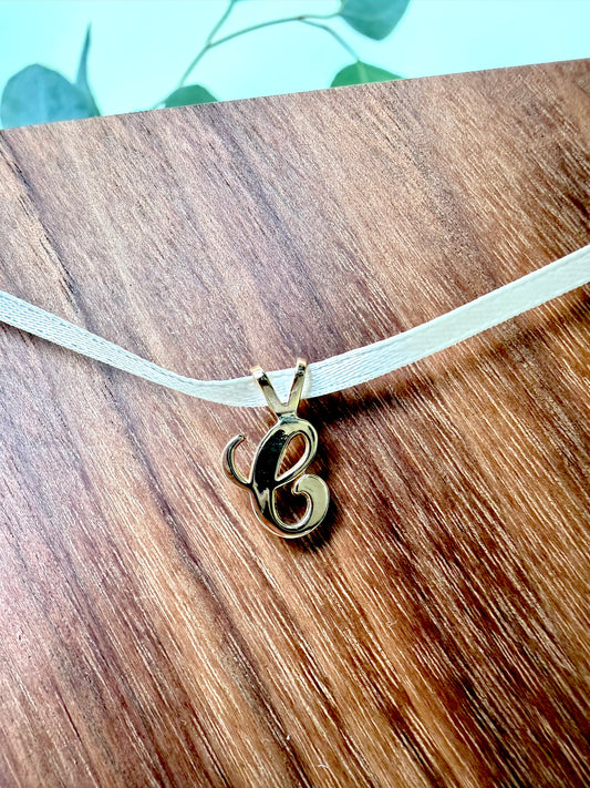 Yellow Gold "C" Initial Pendant