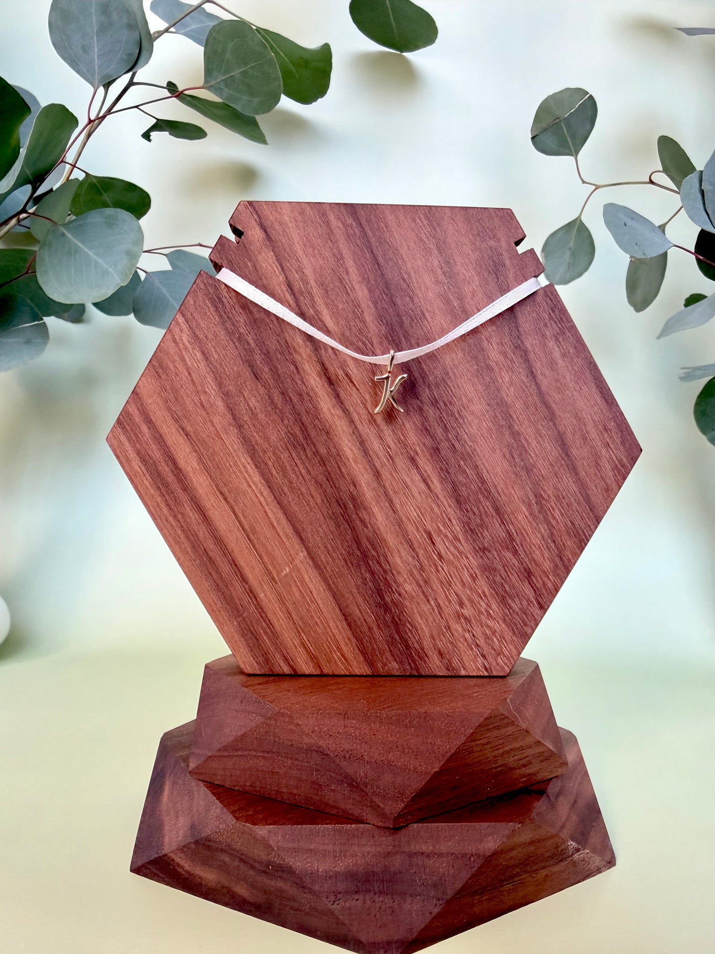 Yellow Gold "K" Initial Pendant