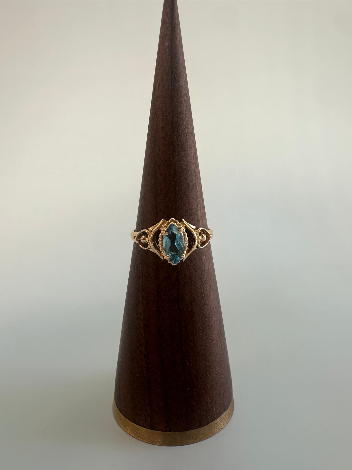 Marquis Cut Blue Topaz Ring