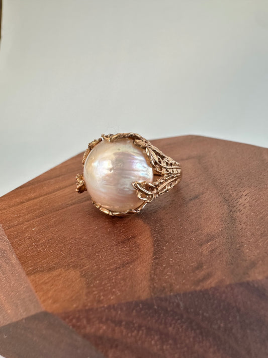 Large White Pearl Ring