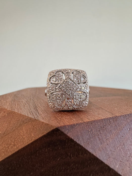 Heart Cluster Diamond Ring