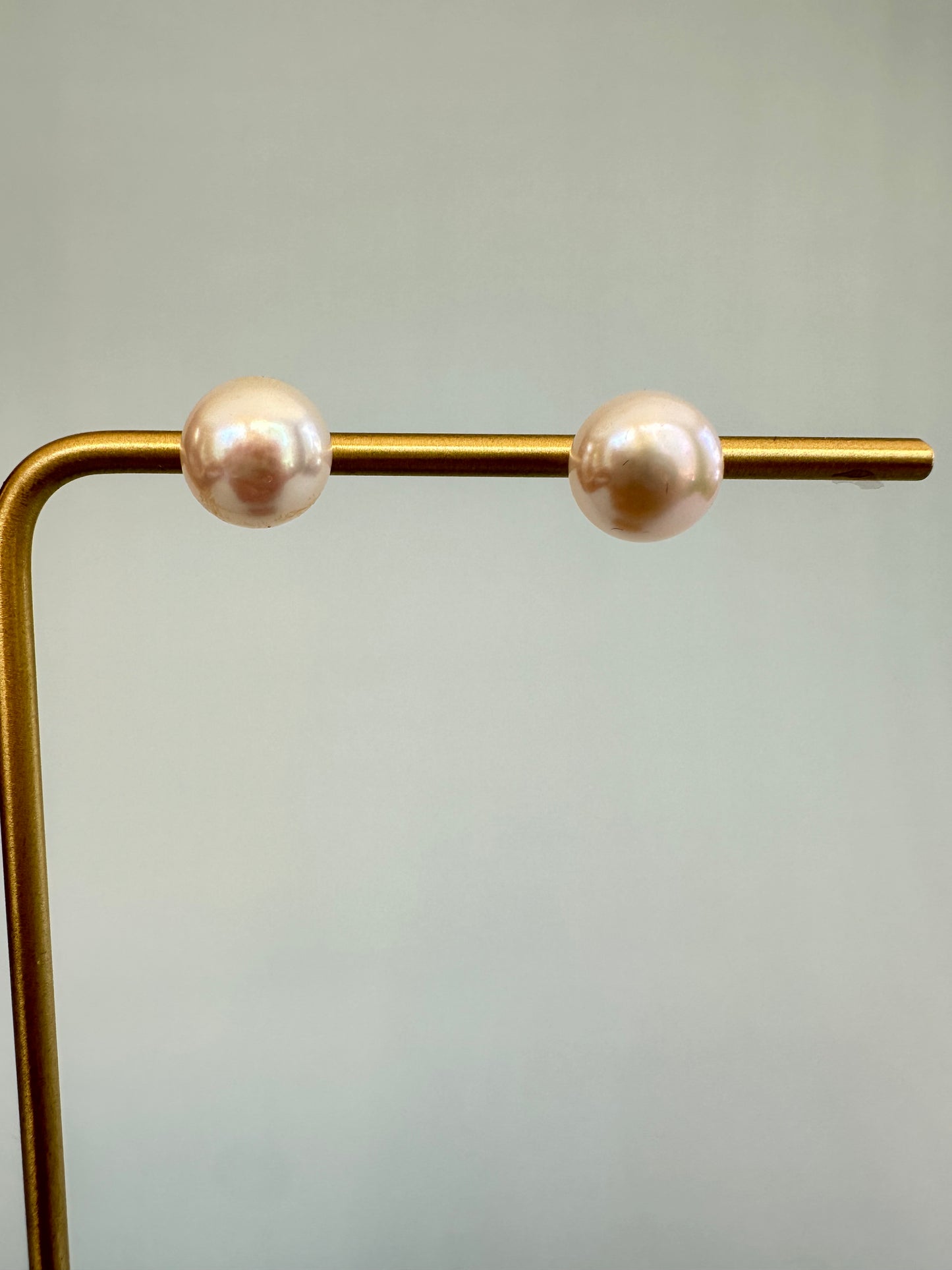 White Pearl Stud Earrings