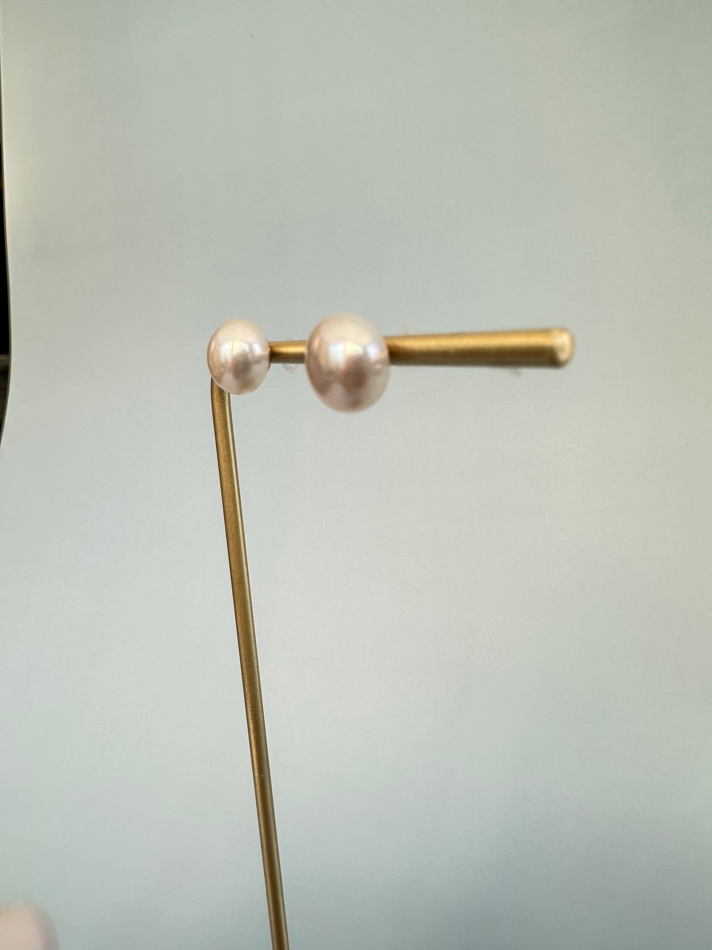 White Pearl Stud Earrings