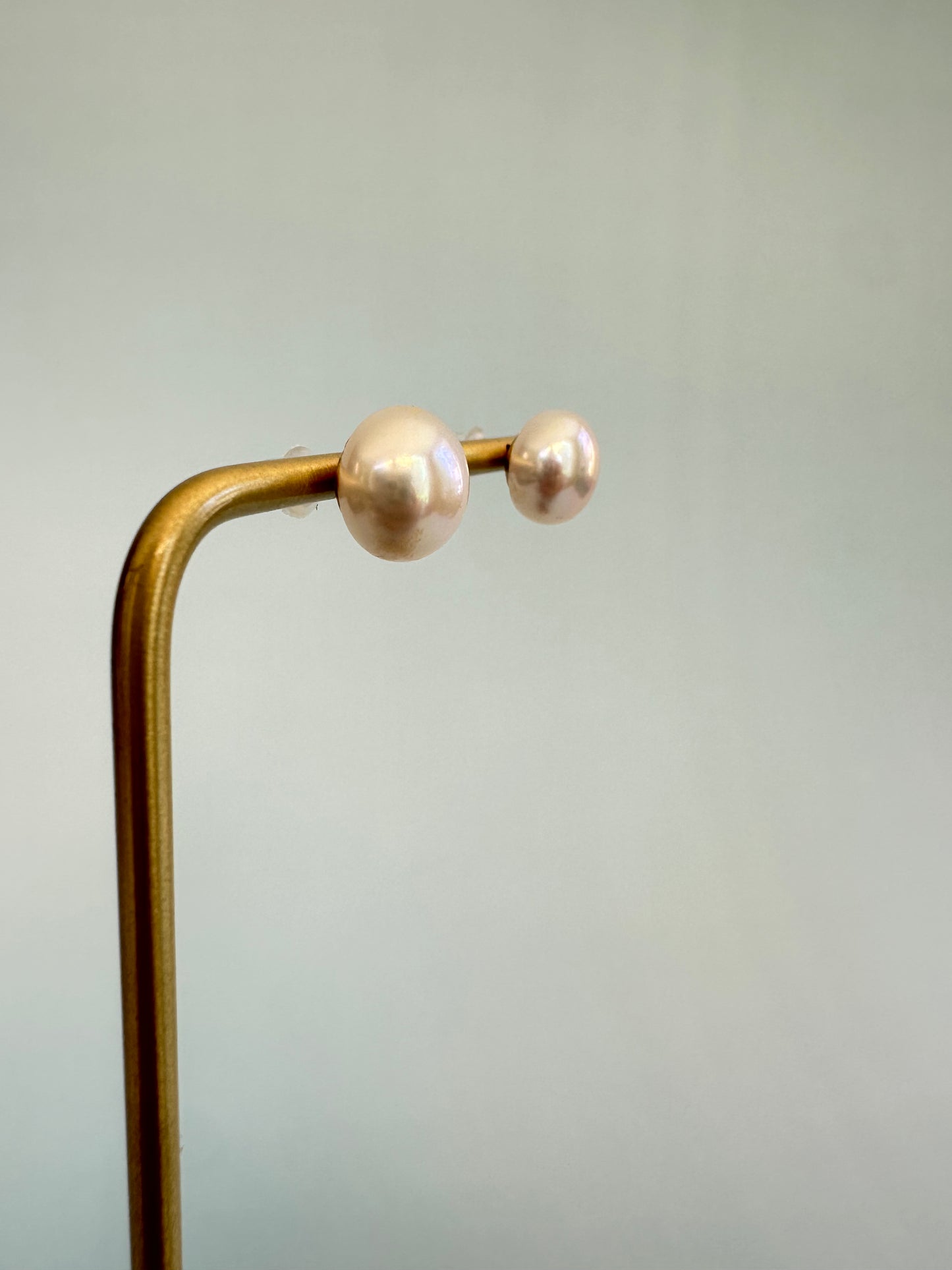 White Pearl Stud Earrings