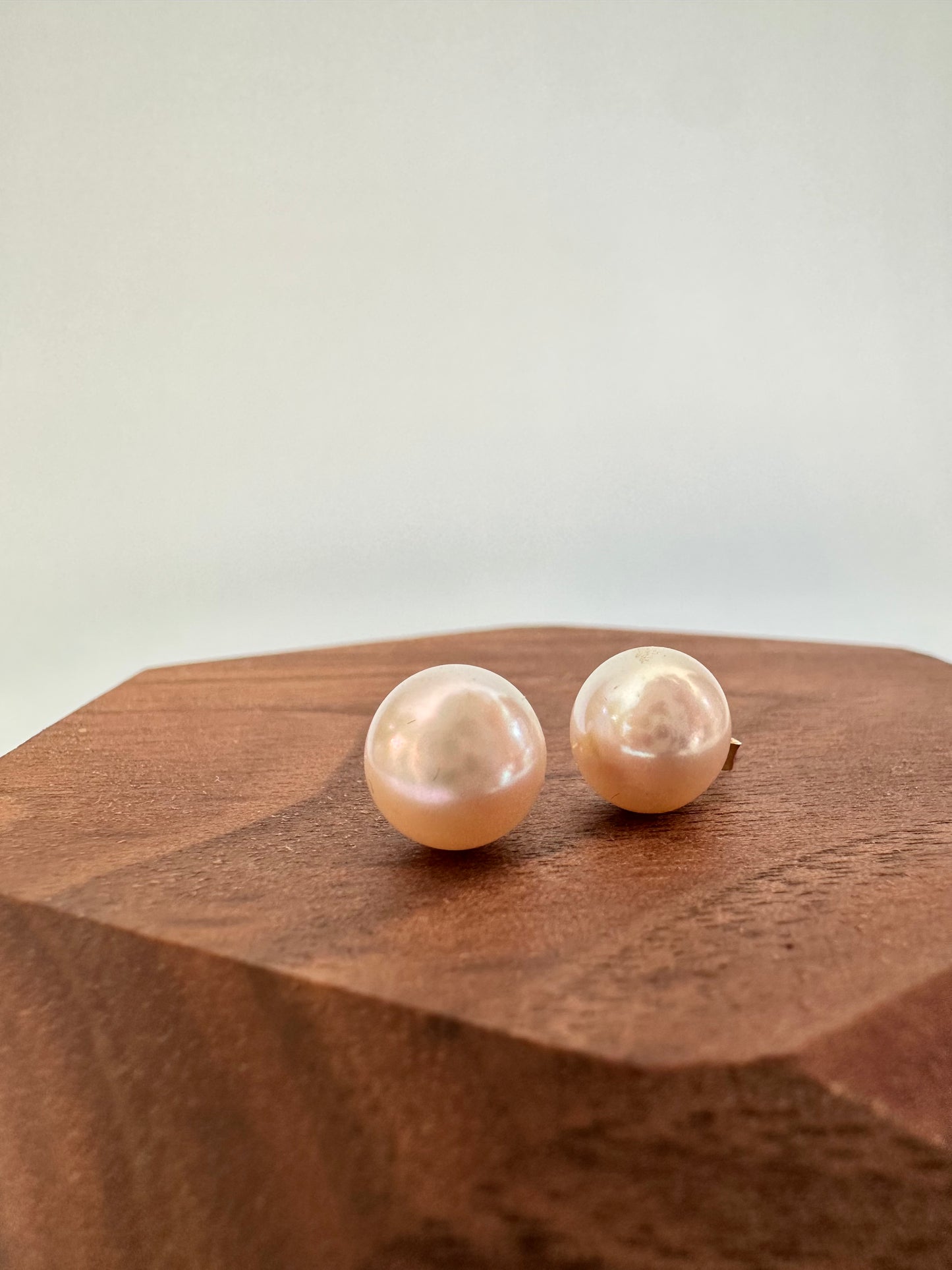 White Pearl Stud Earrings