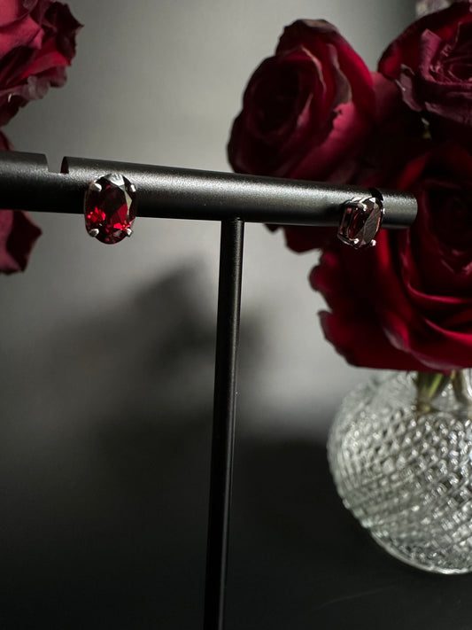 Garnet Stud Earrings