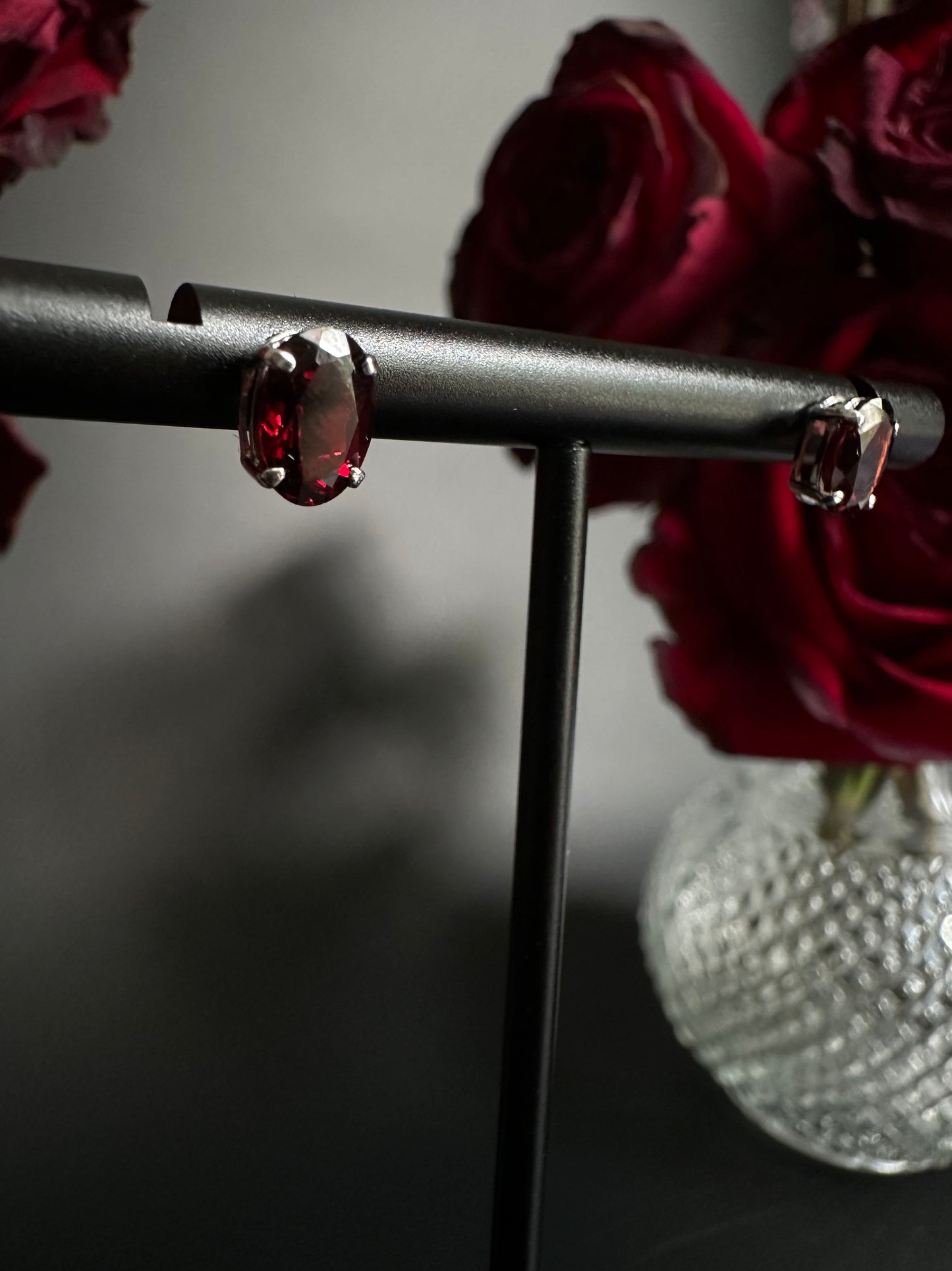 Garnet Stud Earrings