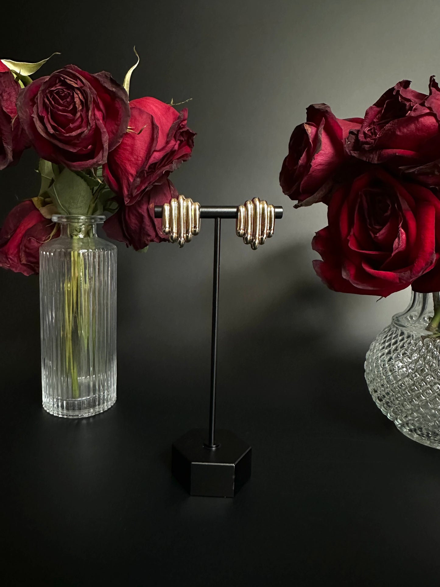 Vintage Line Block Earrings
