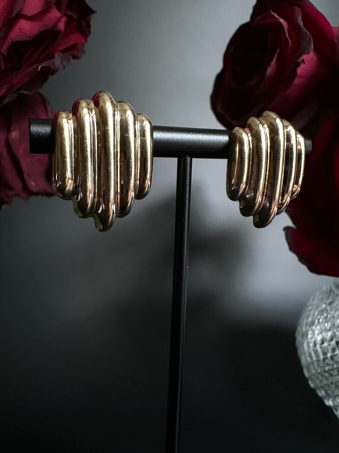 Vintage Line Block Earrings