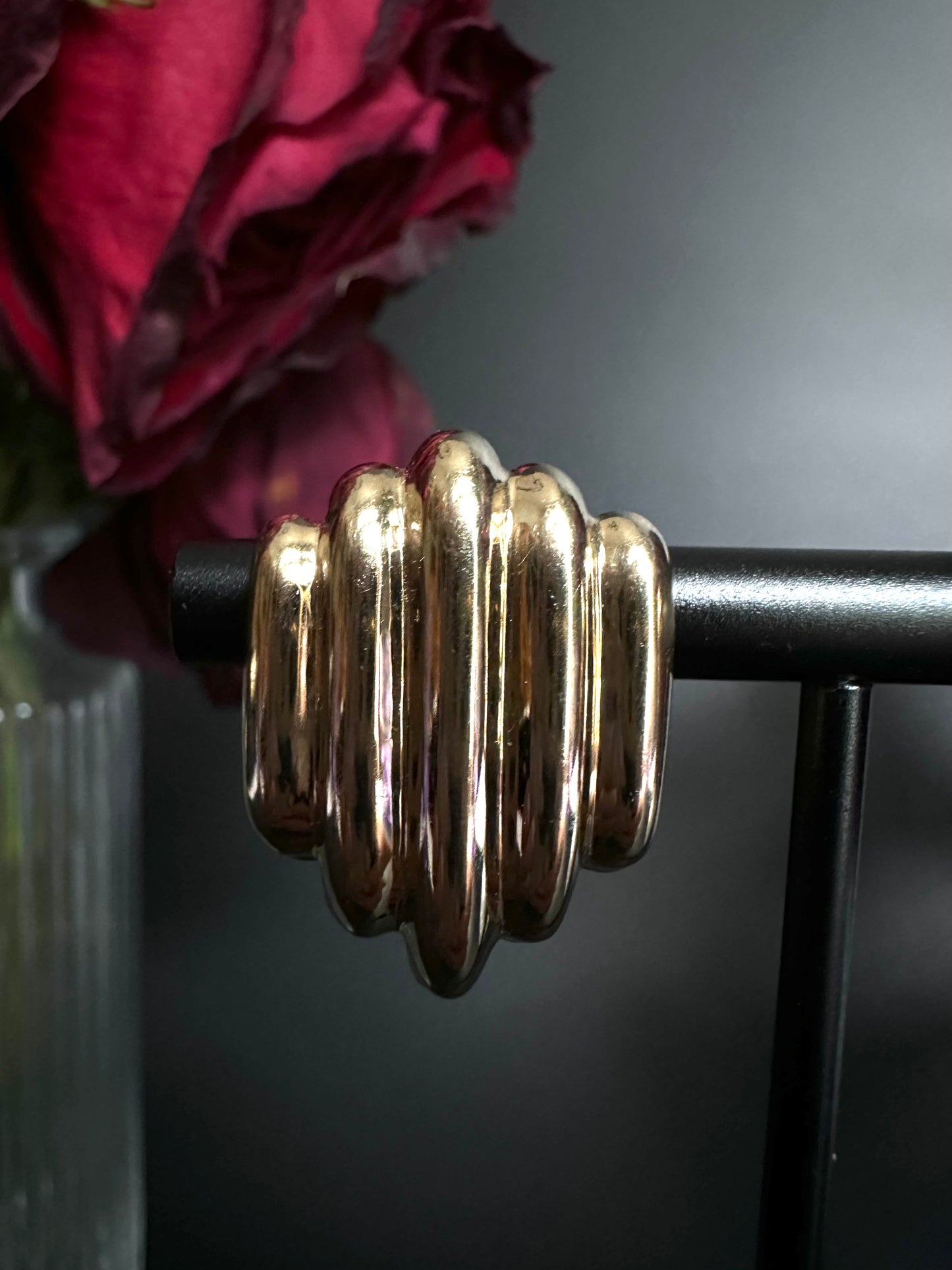 Vintage Line Block Earrings