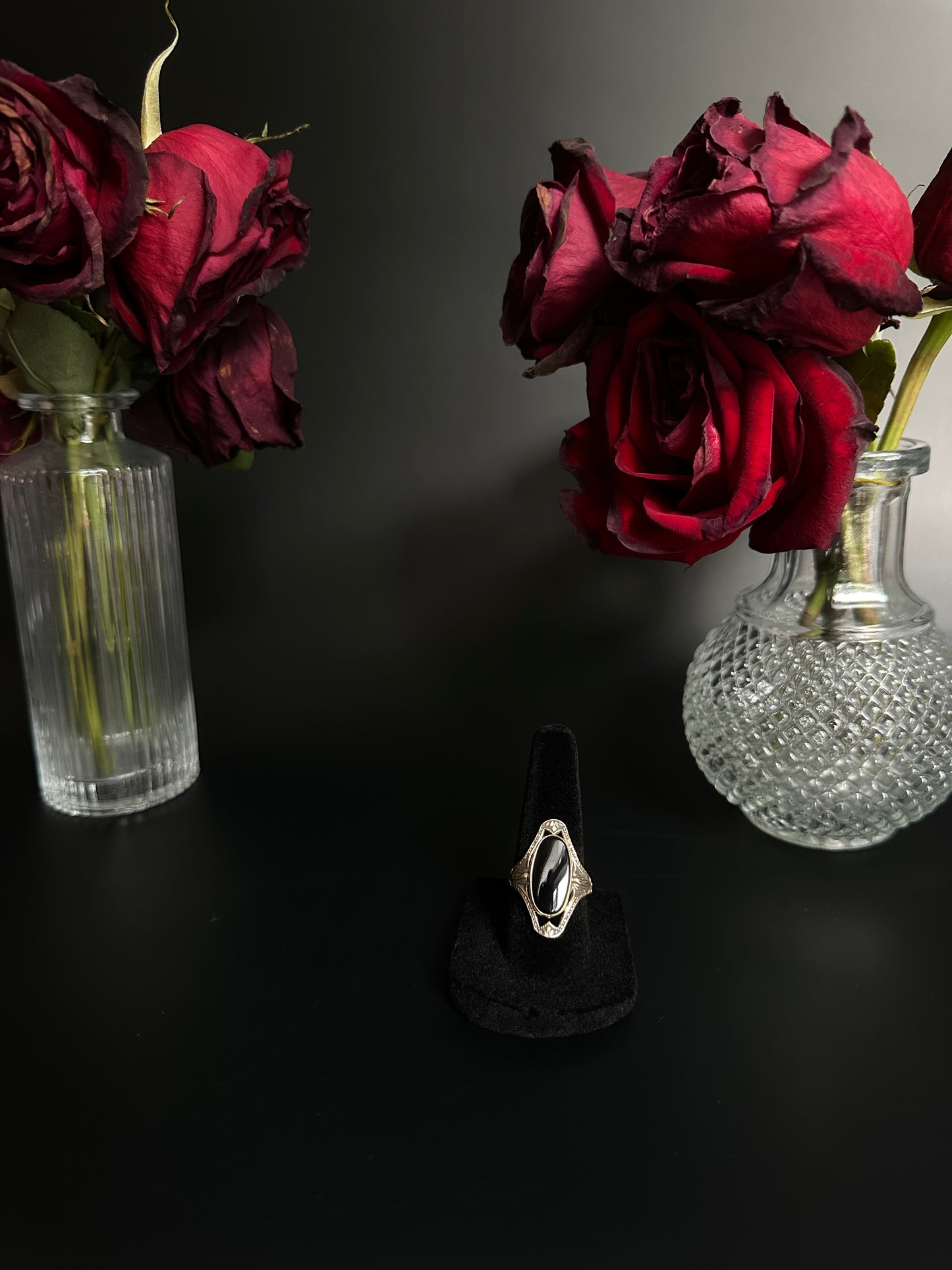 Vintage Oval Onyx Ring