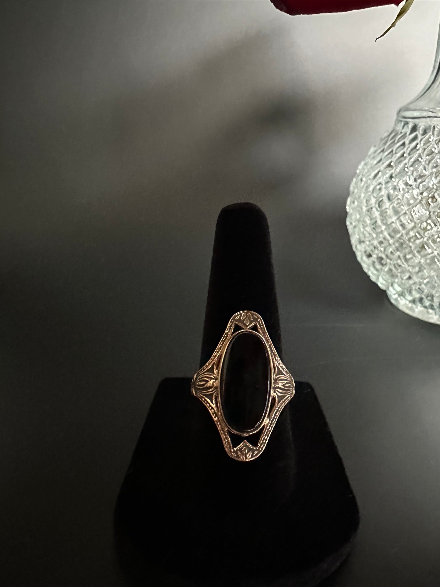 Vintage Oval Onyx Ring
