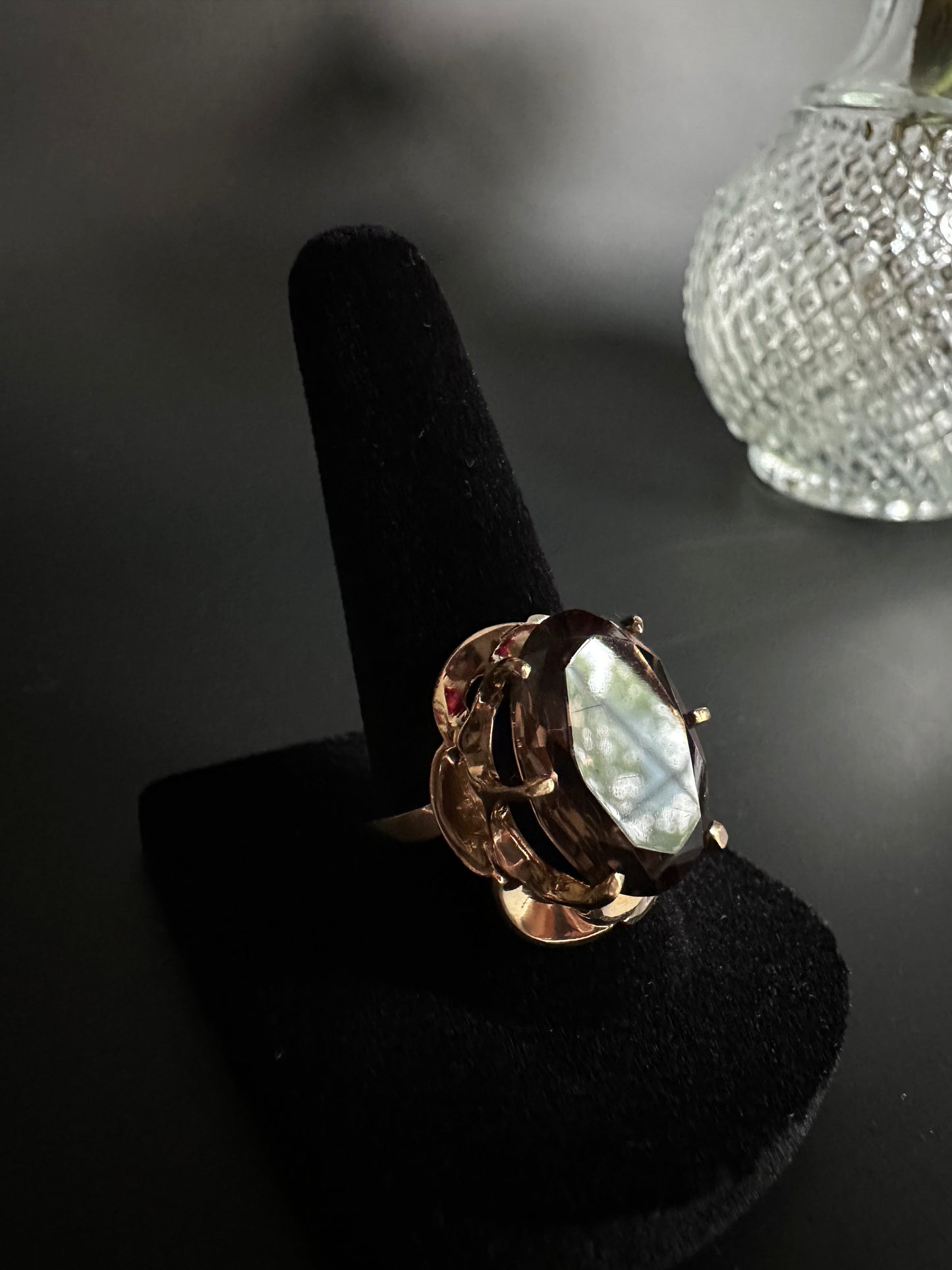 Smoky Quartz Statement Ring