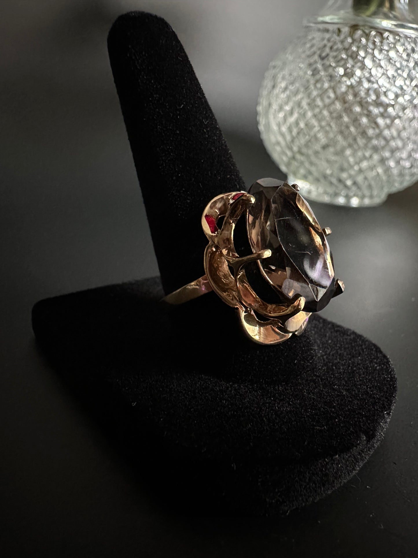 Smoky Quartz Statement Ring
