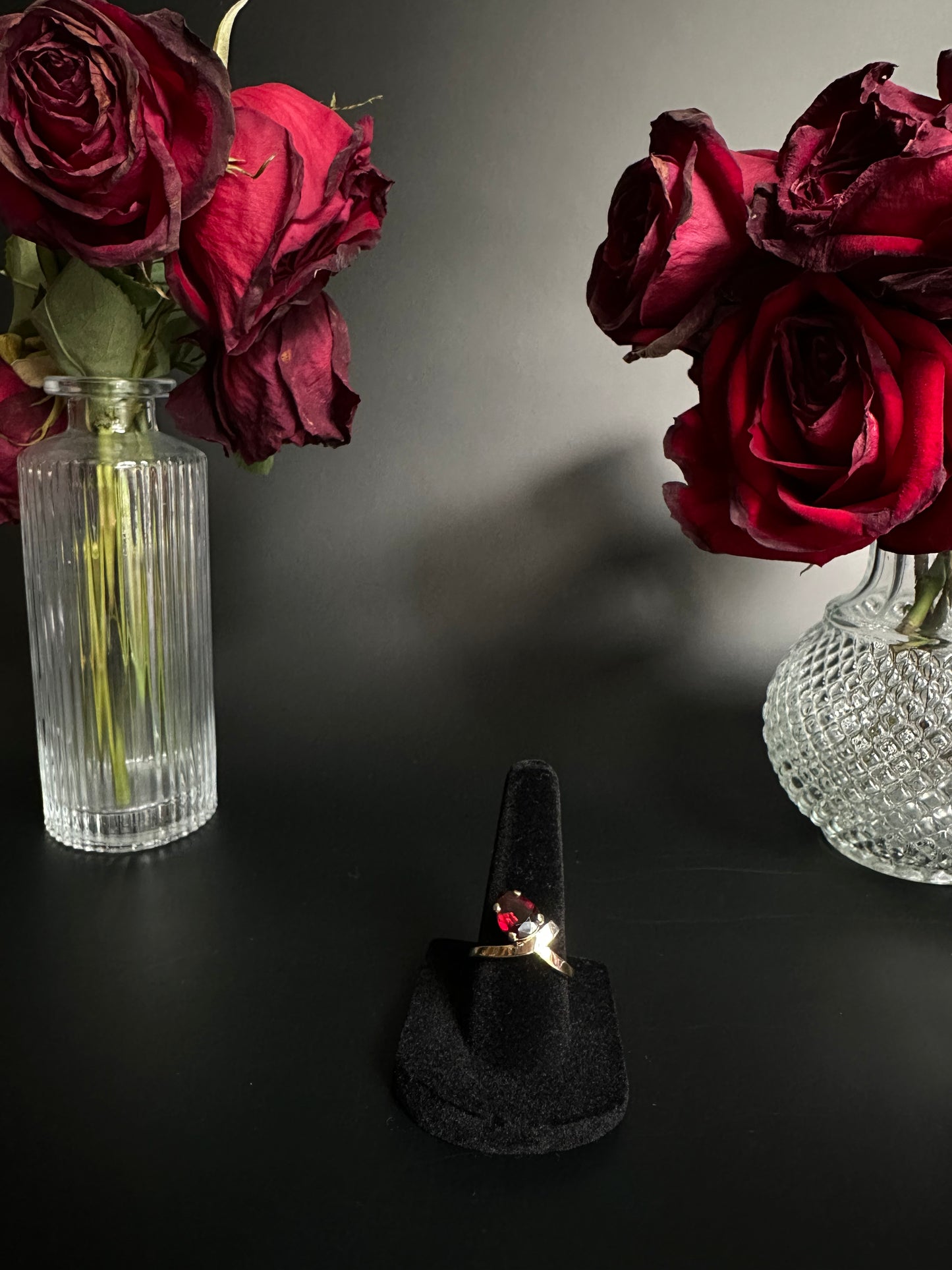 Pear Cut Garnet Ring