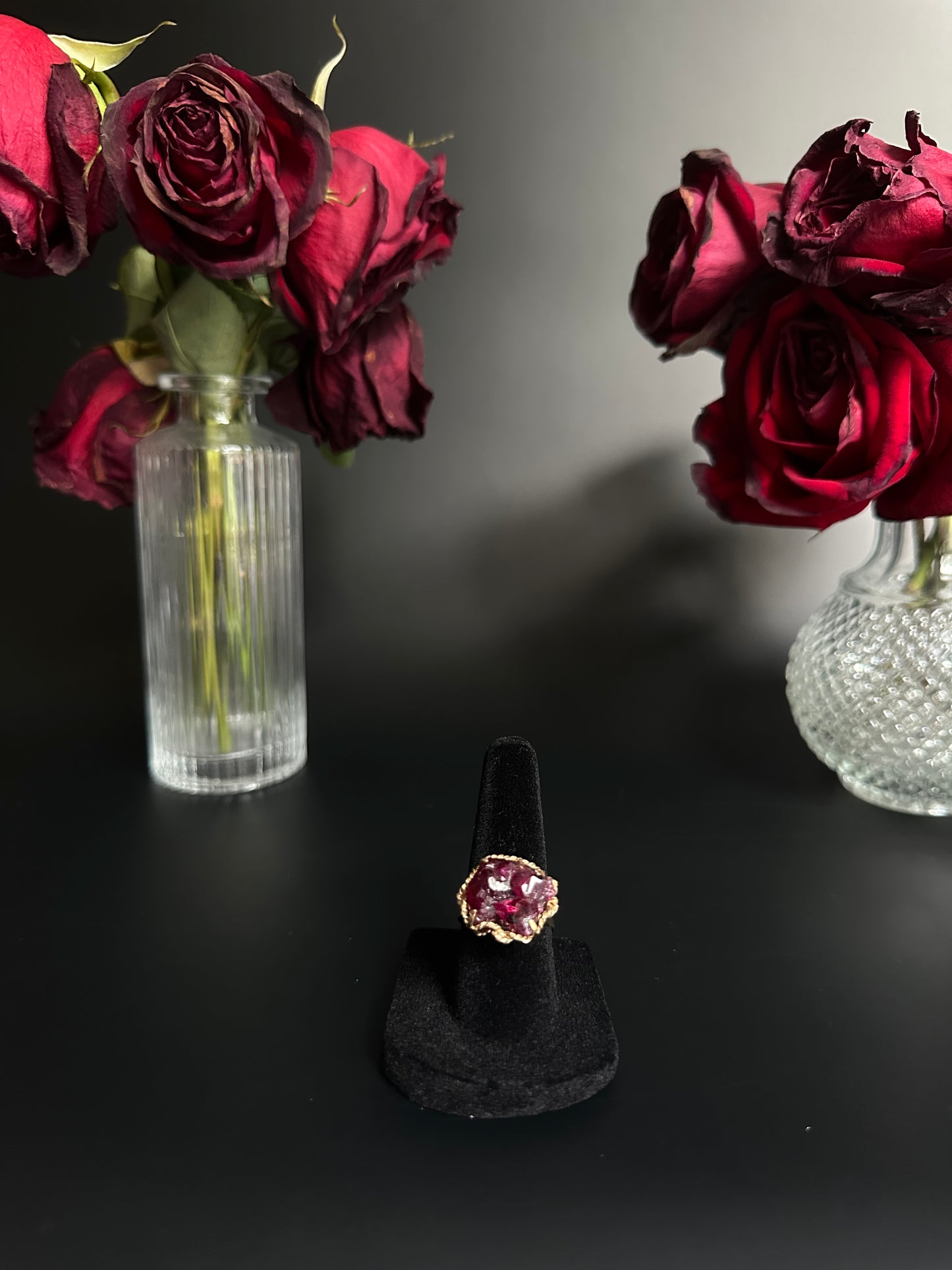 Raw Ruby Ring in Yellow Gold